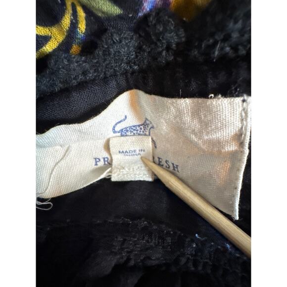 Printfresh Black Stained Glass Storybook Float On Dress Womens Large Boho Flowy - Picture 10 of 12